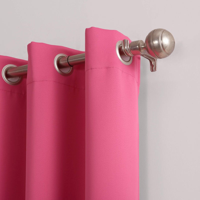 Sun Zero Riley Kids Bedroom Blackout Grommet Curtain Panel, 40" x 95", Hot Pink - Image 2